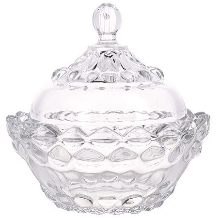 Сахарница с крышкой стекло (130)