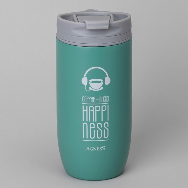 Термокружка agness "happiness" 450мл, колба нерж.сталь 18/10 Agness (709-113)