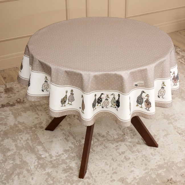 Скатерть круглая"family farm" 150 см ,100% хлопок,капучино ,твил, пропитка Lefard (850-749-23) Скатерть круглая"family farm" 150 см ,100% хлопок,капучино ,твил, пропитка Lefard (850-749-23)