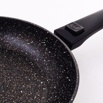 Сковорода с крышкой 24см съемная ручка алюм/пластик (3024-1) Сковорода с крышкой 24см съемная ручка алюм/пластик (3024-1)