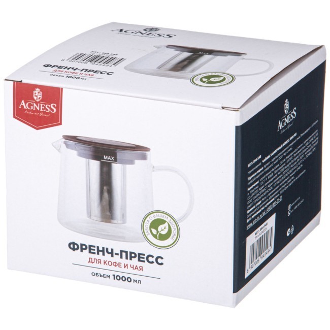 Чайник заварочный agness 1000 мл Agness (894-548)