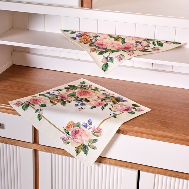 Комплект салфеток из 2-х шт  "винтаж"40х40 см ,кремовый, 100% хлопок,твил Lefard (850-714-81)