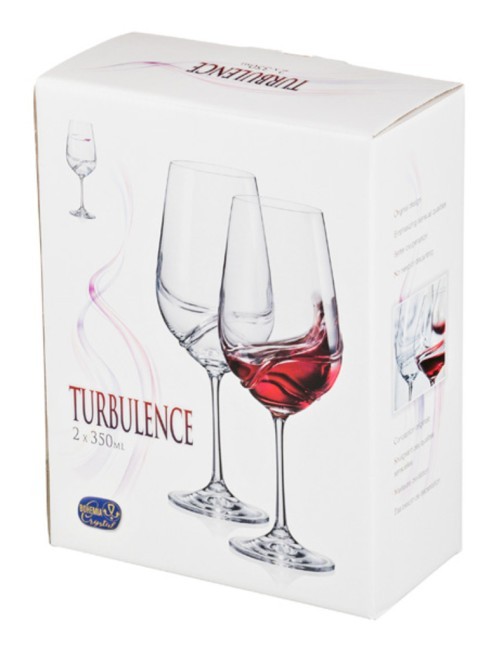 Набор бокалов для вина из 2 шт. "turbulence" 350 мл высота=22,5 см Bohemia Crystal (674-509)