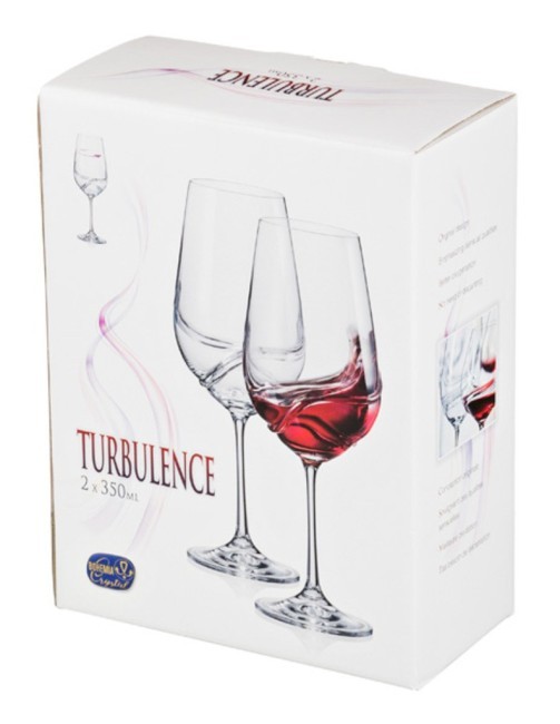 Набор бокалов для вина из 2 шт. "turbulence" 350 мл высота=22,5 см Bohemia Crystal (674-509)