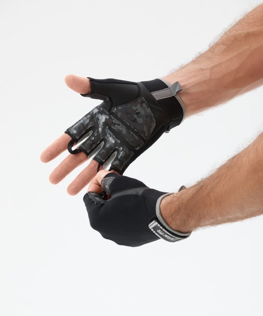 Перчатки для фитнеса STARFIT WG-203, черный/серый (2119241) Перчатки для фитнеса STARFIT WG-203, черный/серый (2119241)