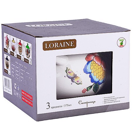 Сахарница с крышкой 375мл с ложкой 3пр Летний букет доломит LR (30795) Сахарница с крышкой 375мл с ложкой 3пр Летний букет доломит LR (30795)