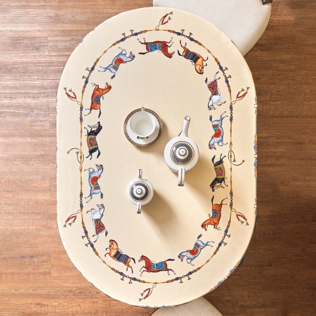 Скатерть овальная "passage"140х180см ,бежевый, 100% хлопок,твил, пропитка Lefard (850-758-4) Скатерть овальная "passage"140х180см ,бежевый, 100% хлопок,твил, пропитка Lefard (850-758-4)