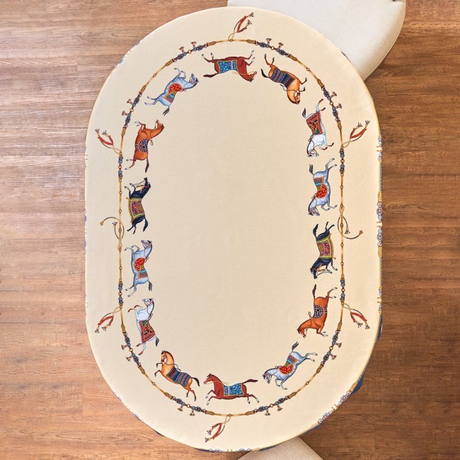 Скатерть овальная "passage"140х180см ,бежевый, 100% хлопок,твил, пропитка Lefard (850-758-4) Скатерть овальная "passage"140х180см ,бежевый, 100% хлопок,твил, пропитка Lefard (850-758-4)