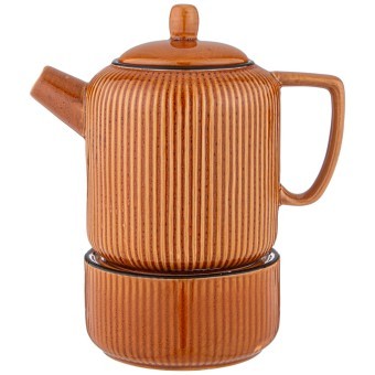 Чайник 900 мл коллекция "арт-деко" с подставкой для подогрева Lefard (155-776)