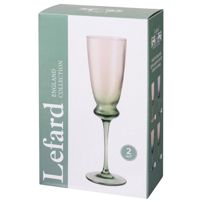 Набор бокалов для шампанского "twist & shine", 2 шт/210 мл Lefard (687-005)