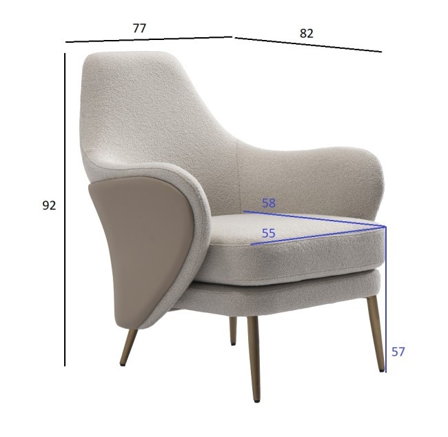 Кресло Selvino иск.мех / экокожа 77*82*92см (TT-00015266) Кресло Selvino иск.мех / экокожа 77*82*92см (TT-00015266)