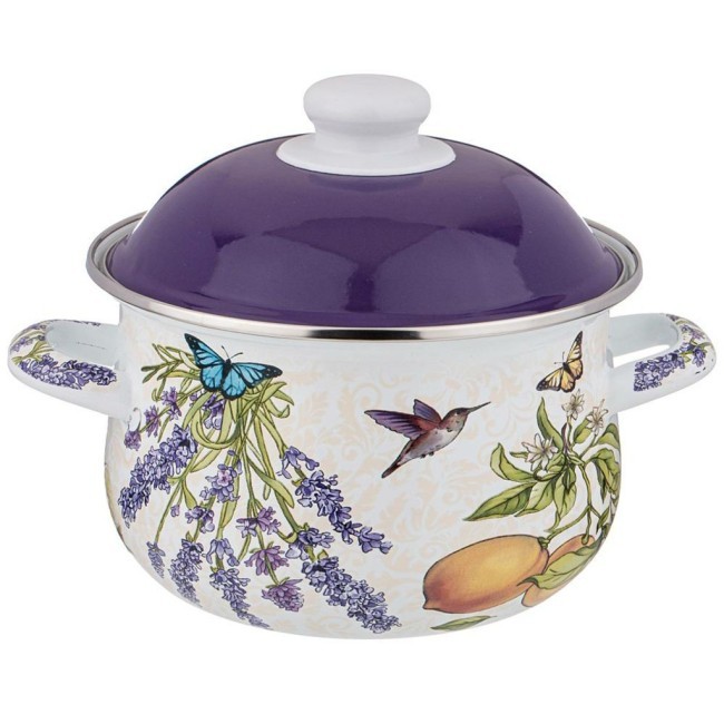 Кастрюля agness эмалированная с эмал.крышкой серия "прованс лимоны" 2.0 л, 18*11 см Agness (934-546) Кастрюля agness эмалированная с эмал.крышкой серия "прованс лимоны" 2.0 л, 18*11 см Agness (934-546)