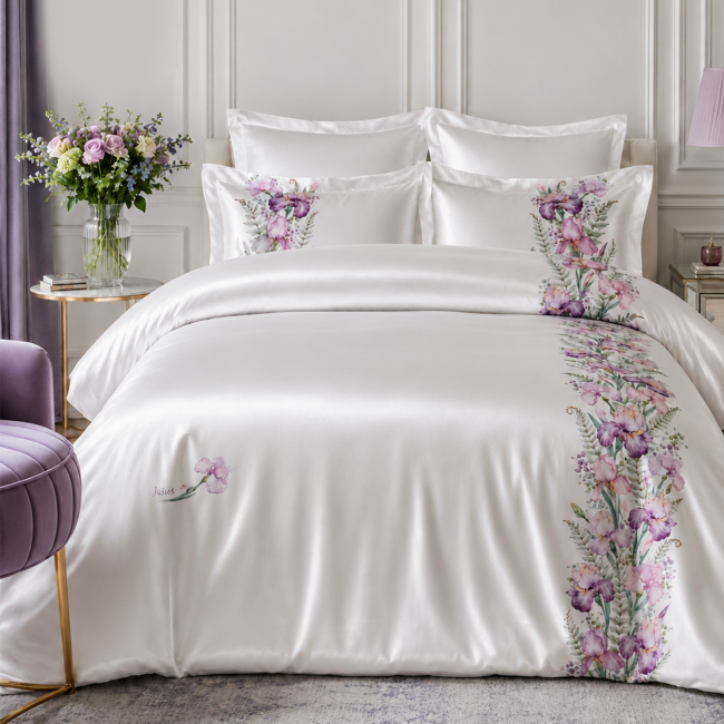 Кпб семейный "irises" белый, сатин, хлопок 100%, подод.150х210-2шт, пр.240х240-1шт, нав.50х70-2шт Lefard (989-002-15) Кпб семейный "irises" белый, сатин, хлопок 100%, подод.150х210-2шт, пр.240х240-1шт, нав.50х70-2шт Lefard (989-002-15)