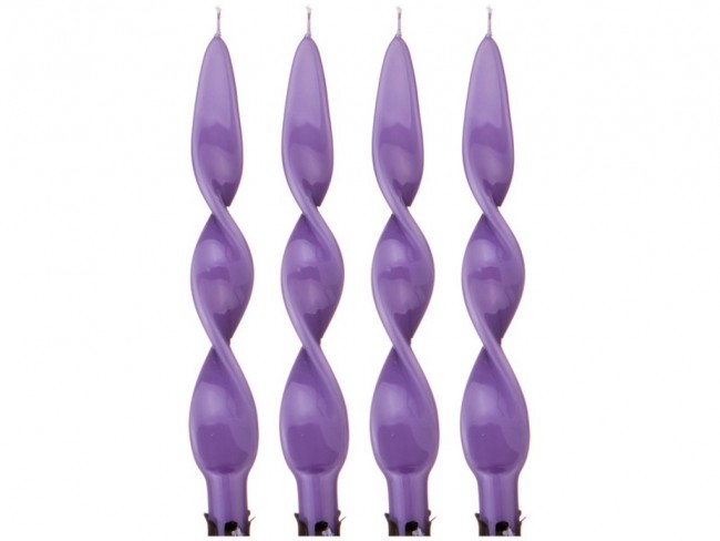 Набор свечей из 4 шт. 27/2,2 лакированный фиолетовый Adpal (348-622)