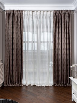 Портьера FIJI коричневая 280*300см (TT-00011132)