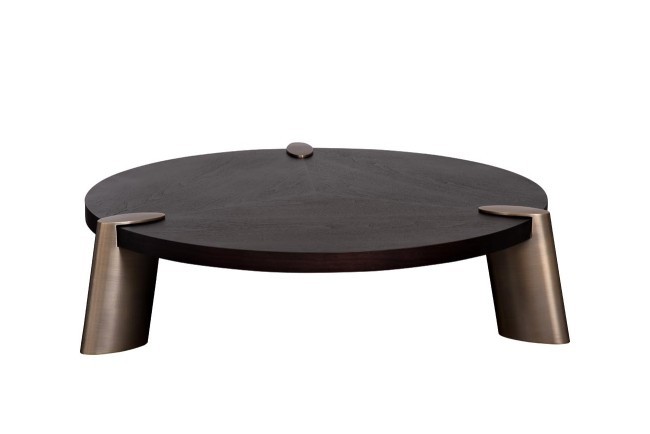 Стол журнальн.Kong темный орех d138*33см,столешница d120 (TT-00004789)