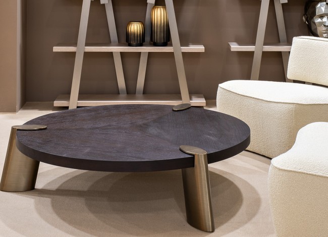 Стол журнальн.Kong темный орех d138*33см,столешница d120 (TT-00004789)