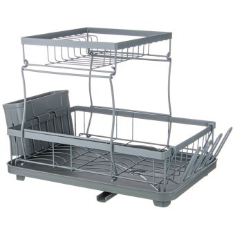 Сушилка для посуды серая 43*30*31 см (кор-6шт) Agness (917-104) Сушилка для посуды серая 43*30*31 см (кор-6шт) Agness (917-104)