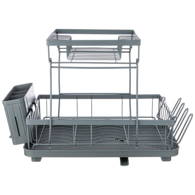 Сушилка для посуды серая 43*30*31 см (кор-6шт) Agness (917-104)