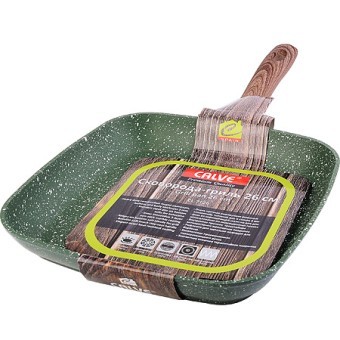 Cковорода-гриль, 26 см, кованый алюминий (CL-7126) Cковорода-гриль, 26 см, кованый алюминий (CL-7126)