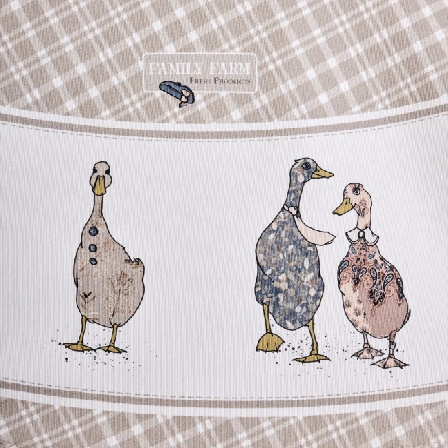 Скатерть  круглая "family farm" 150 см ,100% хлопок, клетка,твил, пропитка Lefard (850-748-23)