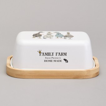 Масленка agness "family farm"  16*11*5,5 см Agness (790-381) Масленка agness "family farm"  16*11*5,5 см Agness (790-381)