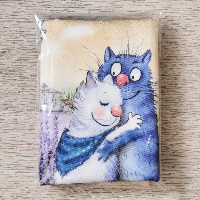 Набор полотенец из 2х шт "синие коты. лаванда",40х60см, 100% хлопок,твил, беж Lefard (850-718-62)