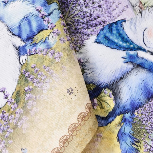 Набор полотенец из 2х шт "синие коты. лаванда",40х60см, 100% хлопок,твил, беж Lefard (850-718-62)