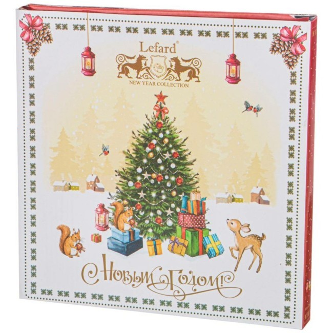 Тарелка закусочная lefard "елка" 20,5 см красная Lefard (85-1604)