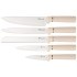 Набор agness из 10пр: 5 ножей, 4 доски и подставка, цвет: бежевый Agness (671-202)