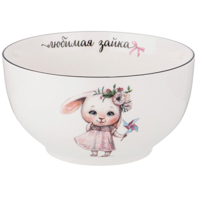 Набор посуды lefard моя зайка, 3 пр.: салатник 470мл, тарелка 20см, кружка 220мл Lefard (260-687)