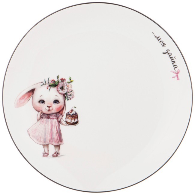 Набор посуды lefard моя зайка, 3 пр.: салатник 470мл, тарелка 20см, кружка 220мл Lefard (260-687)