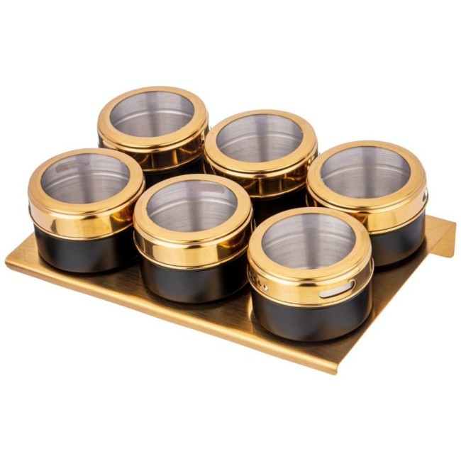 Набор для специй agness 7 пр. "черное золото" на магнитах, в т.ч. метал.подставка 20*13*5 см Agness (912-034) Набор для специй agness 7 пр. "черное золото" на магнитах, в т.ч. метал.подставка 20*13*5 см Agness (912-034)