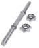 Гриф гантельный Starfit BB-107 d=25 мм, металлический, хромированный, 40 см (1045080)