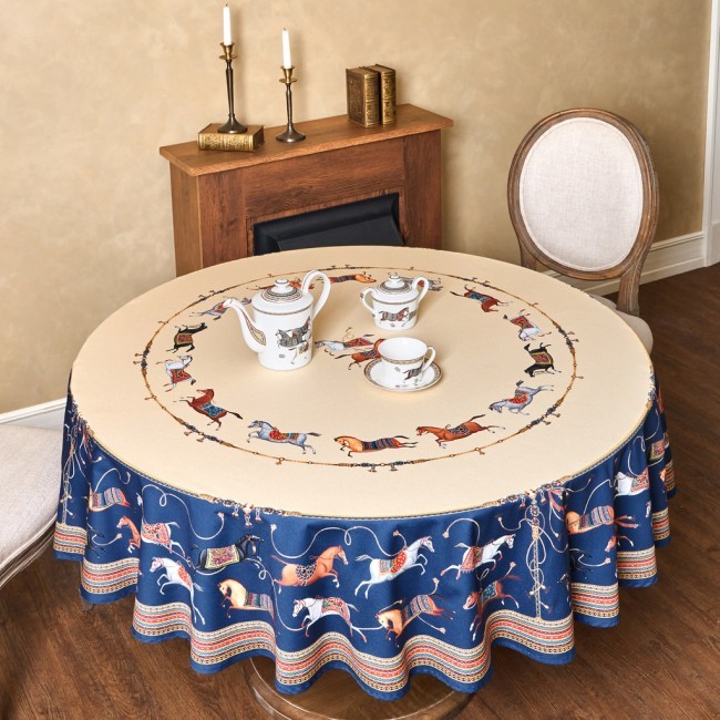 Скатерть круглая "passage" 190см ,бежевый, 100% хлопок,твил,пропитка Lefard (850-758-25)