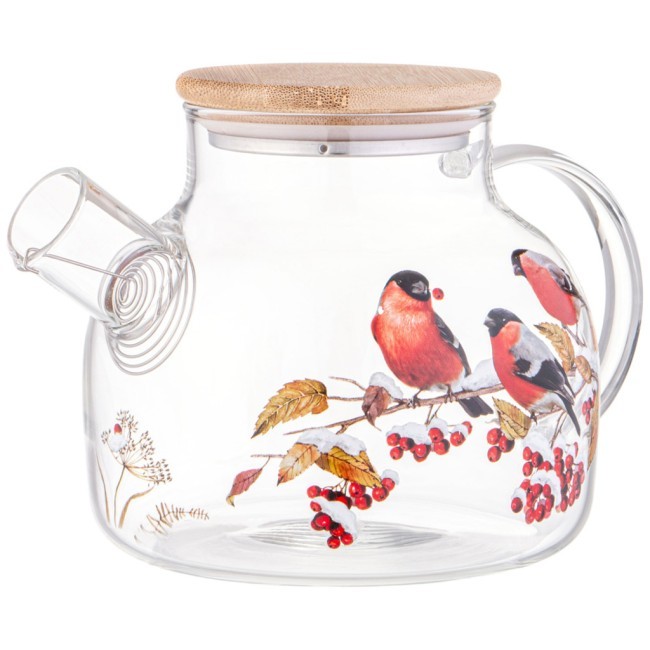 Чайник заварочный "снегири" 1000 мл Lefard (887-459) Чайник заварочный "снегири" 1000 мл Lefard (887-459)