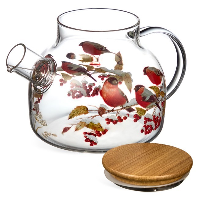 Чайник заварочный "снегири" 1000 мл Lefard (887-459) Чайник заварочный "снегири" 1000 мл Lefard (887-459)