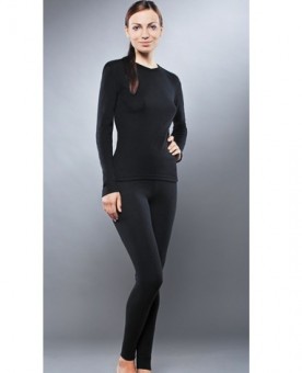 Комплект женского термобелья Guahoo: рубашка + лосины (651S-BK / 651P-BK) (2XS) (52555)