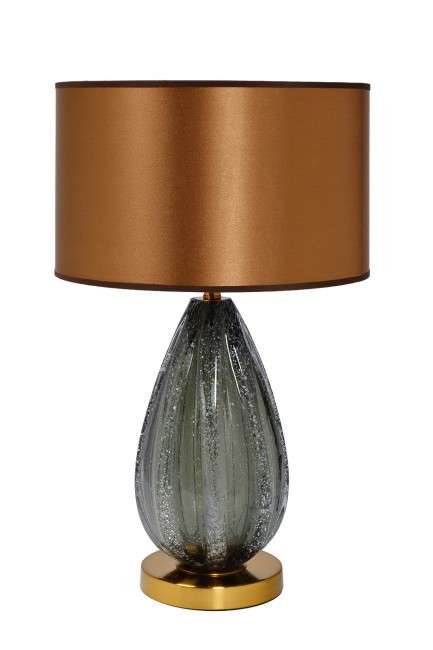 Лампа настольная сер-зел.стекло/плафон кор. 35*h.60см (TT-00007571)