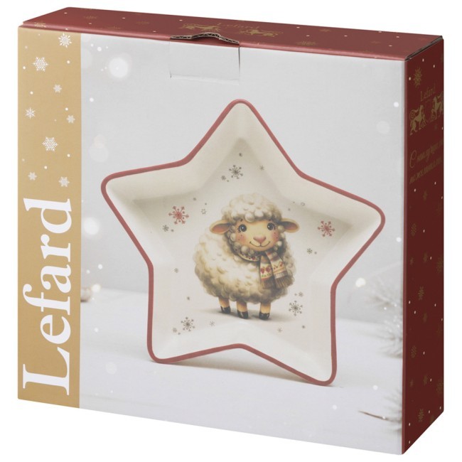 Блюдо lefard "с новым годом!" в форме звезды 22*21*5 см. (358-2434-11) 