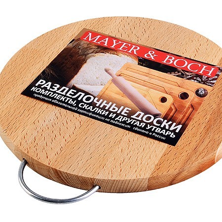 Доска разделочная круглая мал мет/руч Mayer&Boch (03-3)