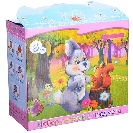 Детский набор 3 пр "Корова" LR (х12) " (27329)