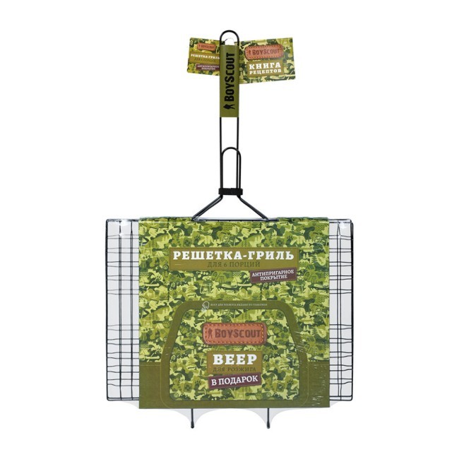 Решетка-гриль Boyscout на 6 порций, с антипригарным покрытием 61312 (62766) Решетка-гриль Boyscout на 6 порций, с антипригарным покрытием 61312 (62766)