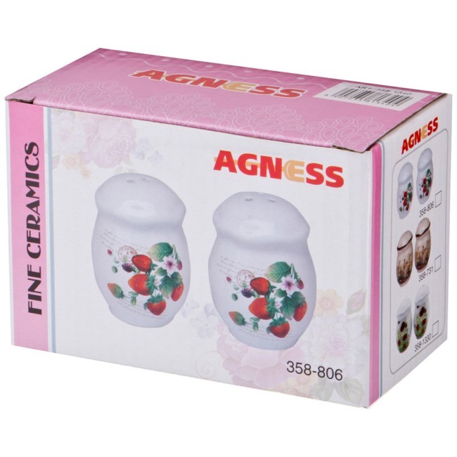 Набор для специй "полевые маки" 2 пр. 7*5*5 см. Agness (358-1330)