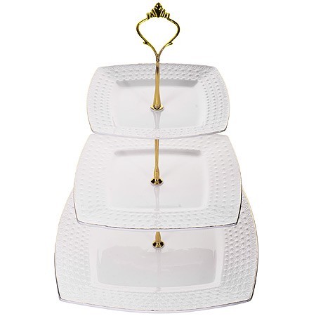 Конфетница 3х ярус ЭЛИС 15-20-26см LR (26512)