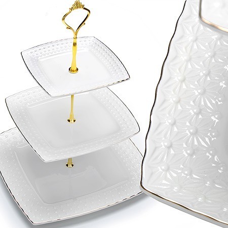 Конфетница 3х ярус ЭЛИС 15-20-26см LR (26512)