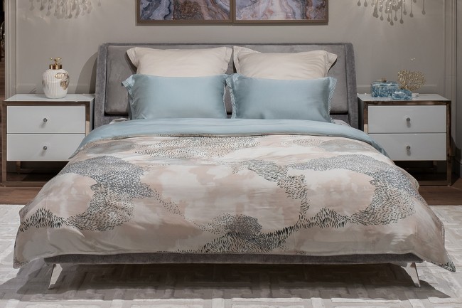 Пододеяльник Нувола принт тенсель бирюзовый 145*210 (TT-00011350)