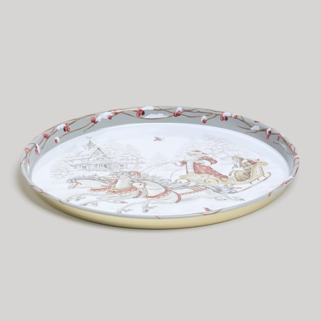 Поднос сервировочный agness "морозко" 33*2,1 см Agness (898-239) Поднос сервировочный agness "морозко" 33*2,1 см Agness (898-239)