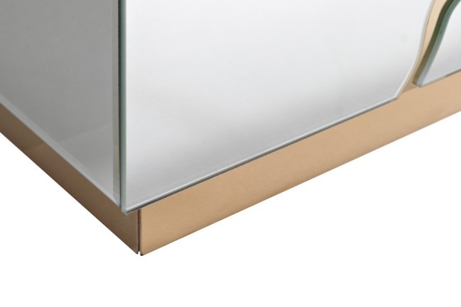 Стол журнальный зеркальный с золотым декором 55*55*61см (TT-00011861)