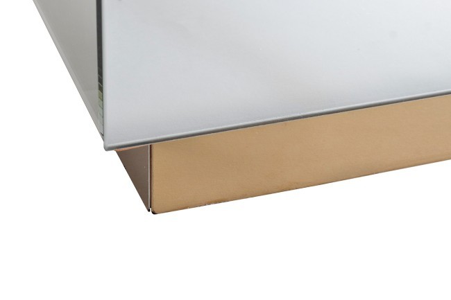 Стол журнальный зеркальный с золотым декором 55*55*61см (TT-00011861)